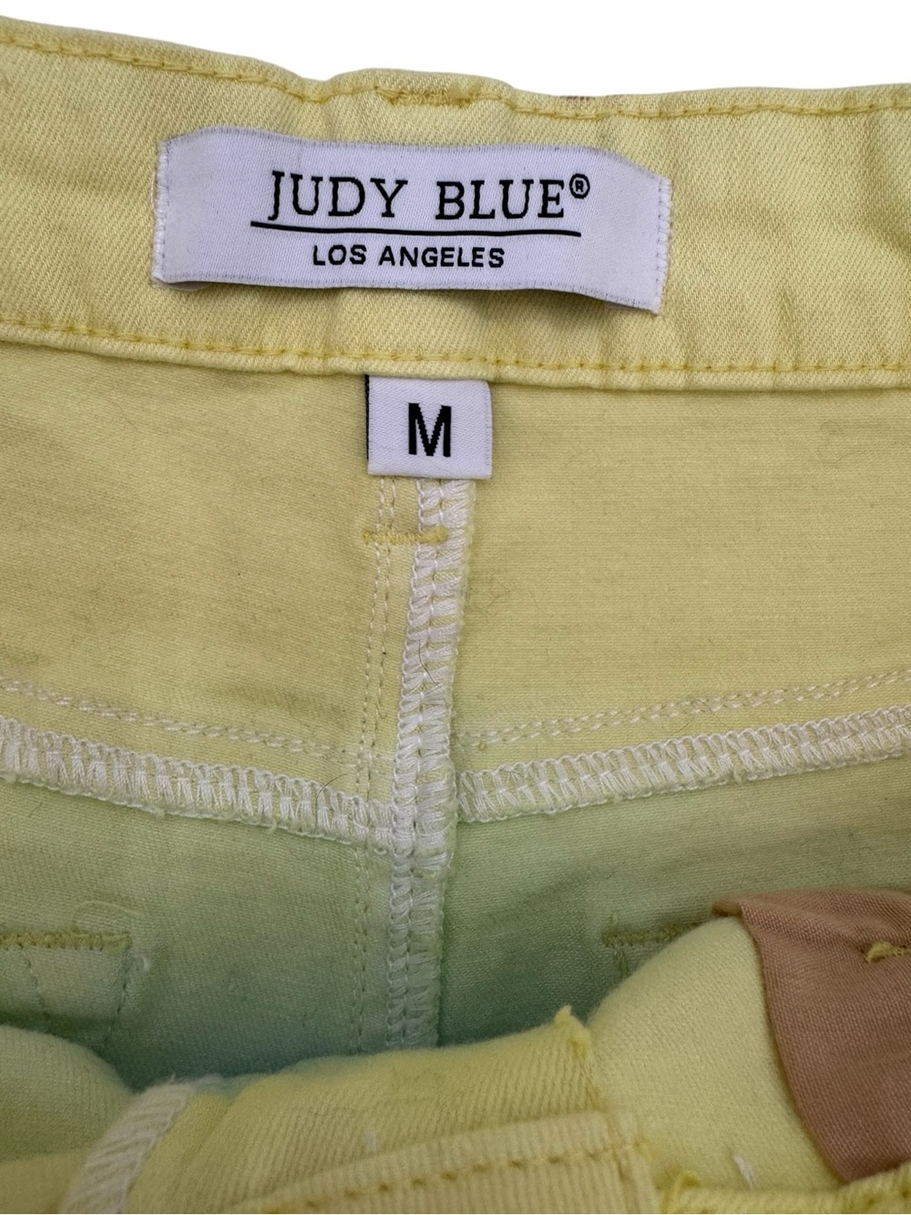 Judy Blue High Rise 11” Pastel Rainbow Dip Dye Shorts Stretch‎ Inseam 4” Size M - Picture 10 of 16